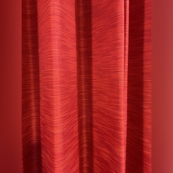 Threshold Retro Burnt Orange Grommet Drapes - Picture 3 of 5